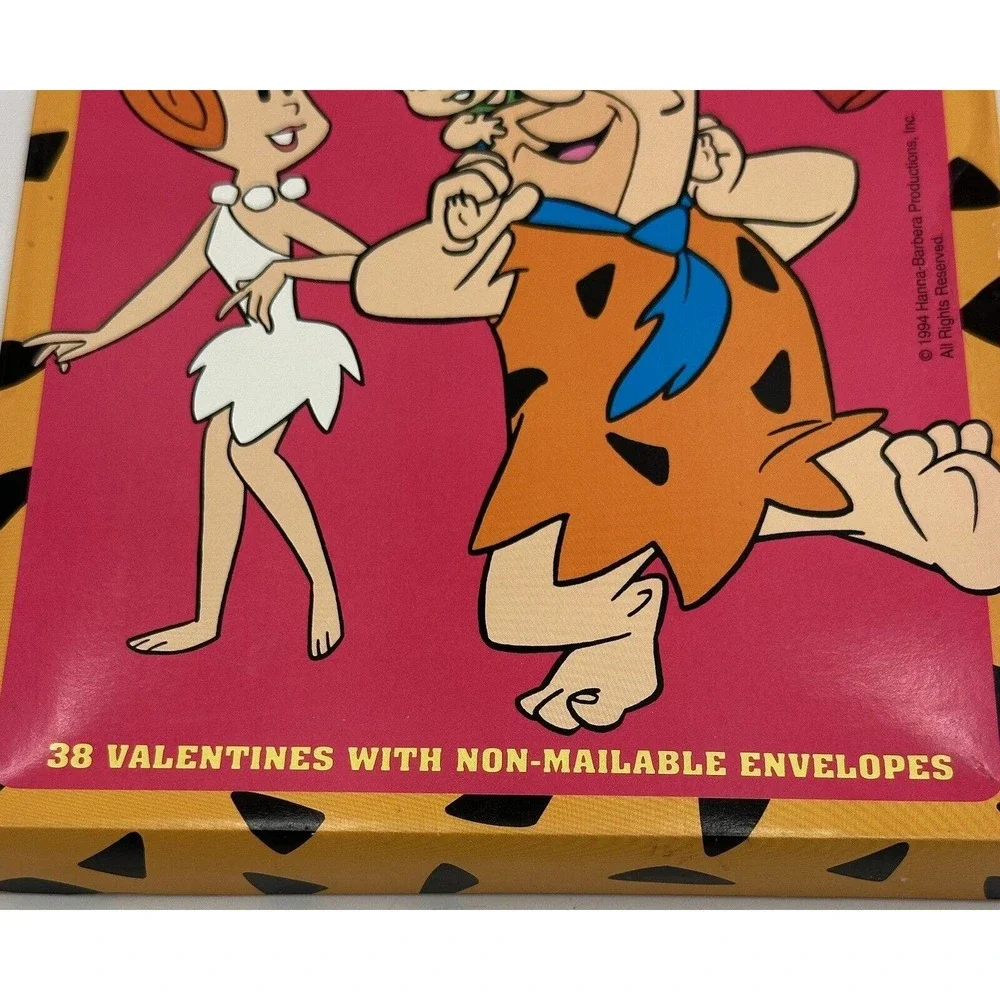 Vtg Valentine's Day Cards The Flintstones Fred Cleo Sealed 1994 Rare‎ Y2K Core